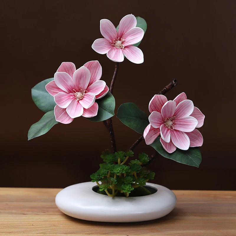 Ensemble de vases en céramique modernes Azariah Magnolia
