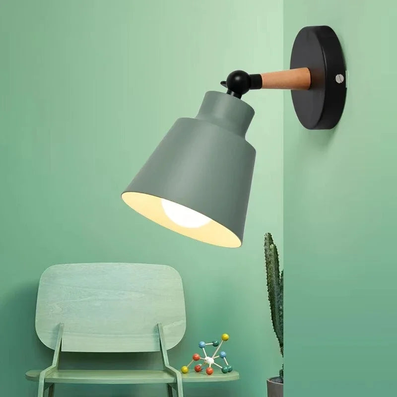 Home Deco Nordic Wooden Wall Lamp