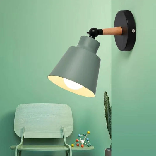 Home Deco Nordic Wooden Wall Lamp