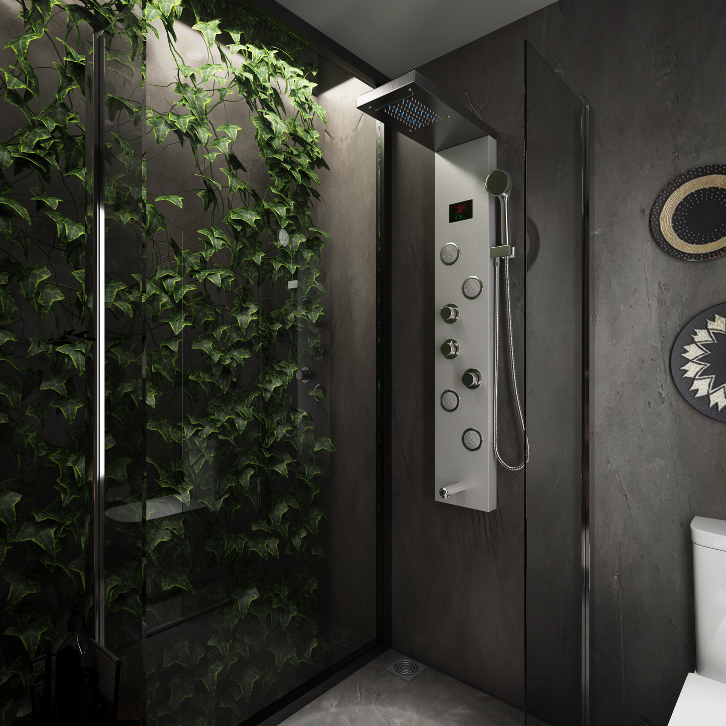Hydrobliss - Signature Rainfall Showerspa Brushed Nickel Shower Faucets & Systems