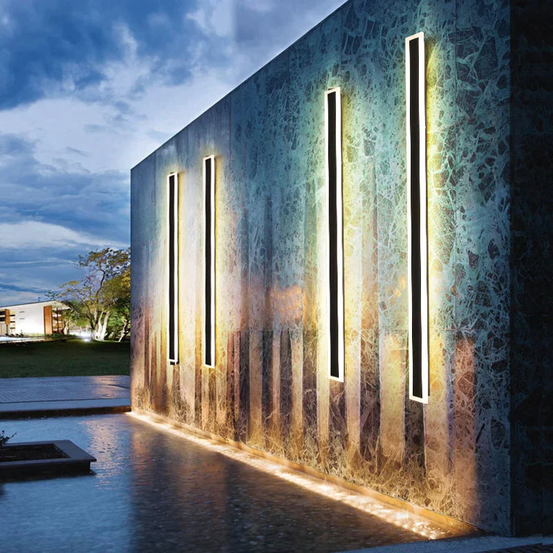 Tall Outdoor Waterproof LED Wall Lamp – Dimmable IP65 Aluminum Sconce