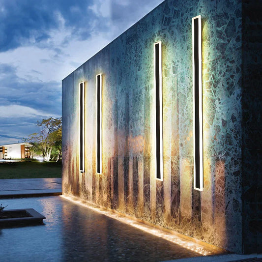 Tall Outdoor Waterproof LED Wall Lamp – Dimmable IP65 Aluminum Sconce