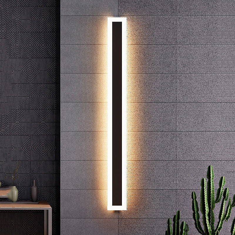 Tall Outdoor Waterproof LED Wall Lamp – Dimmable IP65 Aluminum Sconce