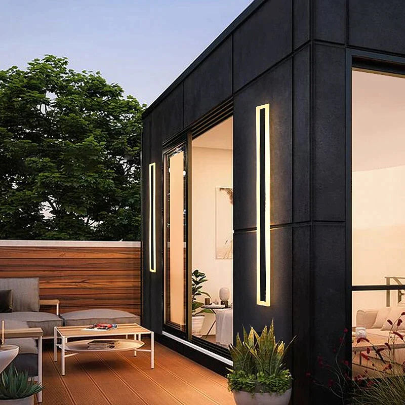 Tall Outdoor Waterproof LED Wall Lamp – Dimmable IP65 Aluminum Sconce