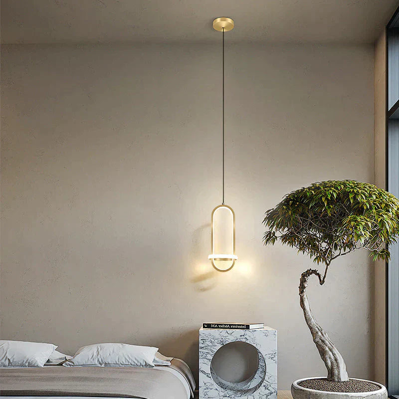 Lustre de chevet Lampe d'ambiance moderne simple et longue