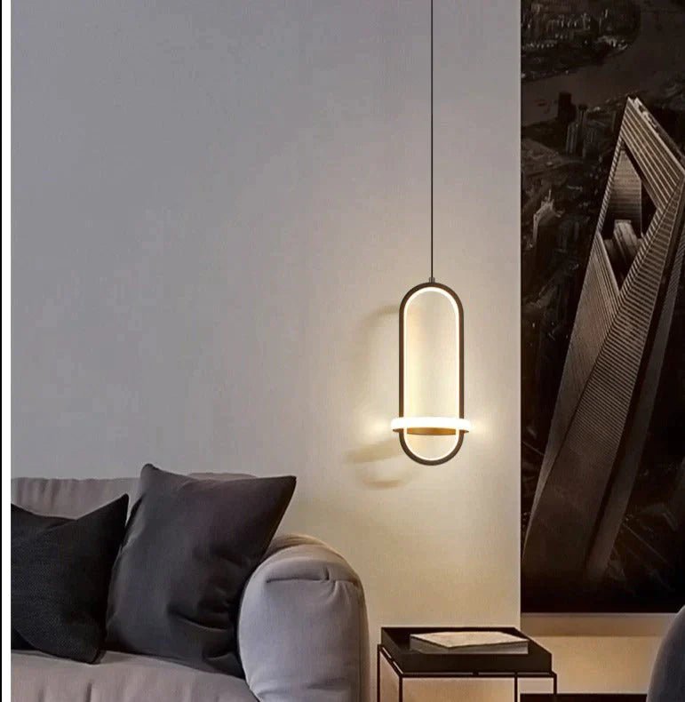 Lustre de chevet Lampe d'ambiance moderne simple et longue
