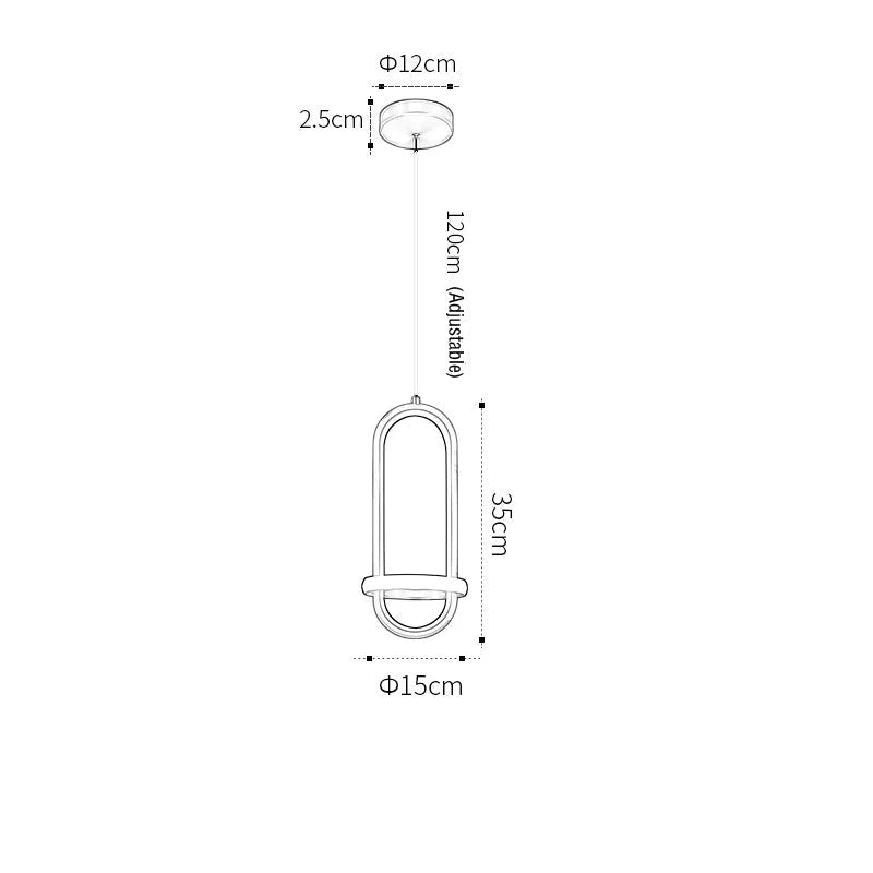 Lustre de chevet Lampe d'ambiance moderne simple et longue
