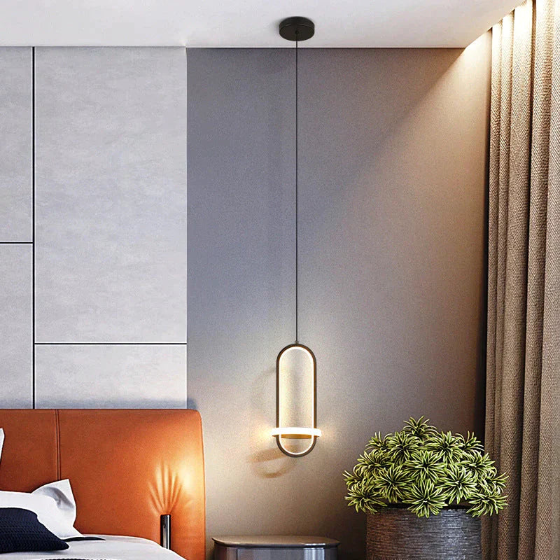 Lustre de chevet Lampe d'ambiance moderne simple et longue