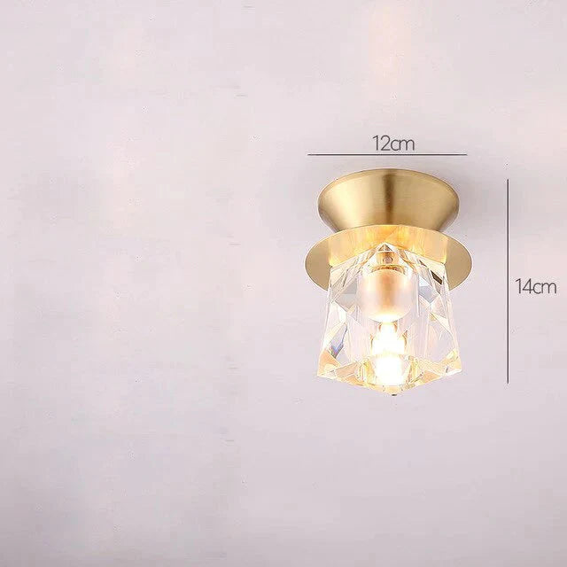 Corridor lights aisle lights creative nordic minimalist modern balcony lights all copper crystal ceiling lights home lights porc