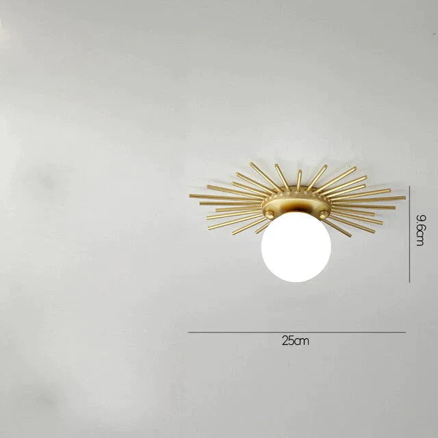 Corridor lights aisle lights creative nordic minimalist modern balcony lights all copper crystal ceiling lights home lights porc
