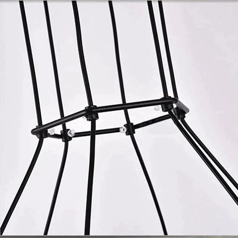 Creative Modern Art Pendant Lamp Light Black Metal Long Wire Simple Shape Kitchen Bar Hanging Lamp Bedside Suspension Lighting