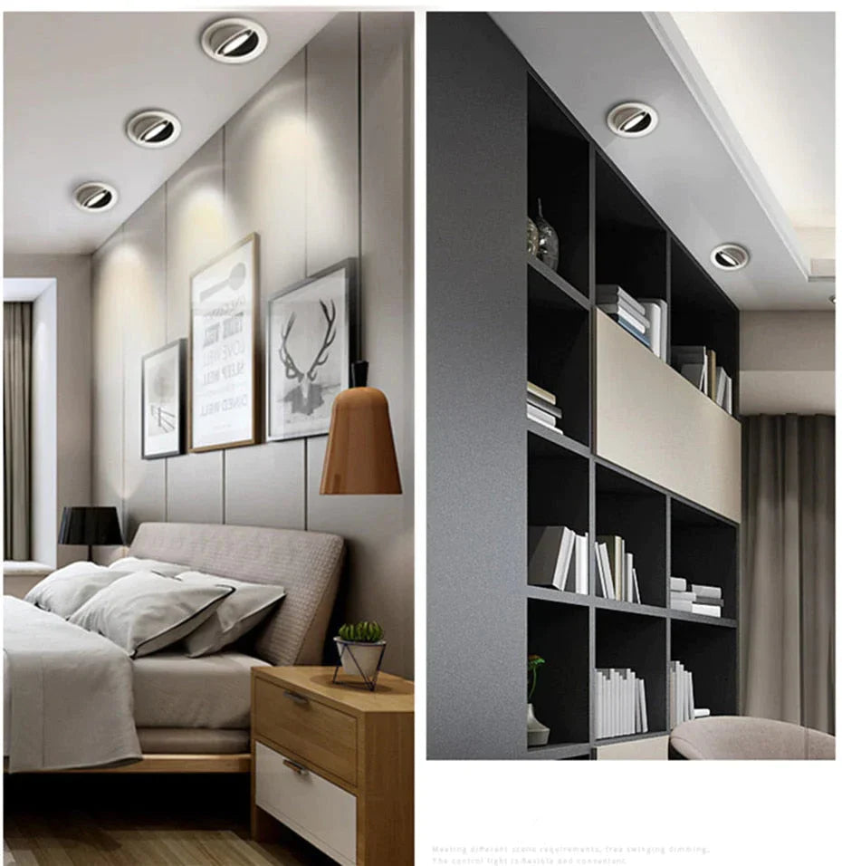 Damaris - Lampe LED à intensité variable COB Plafonnier 5w 7w 10w 12w Spots encastrés au plafond pour cuisine chambre à coucher Décoration intérieure