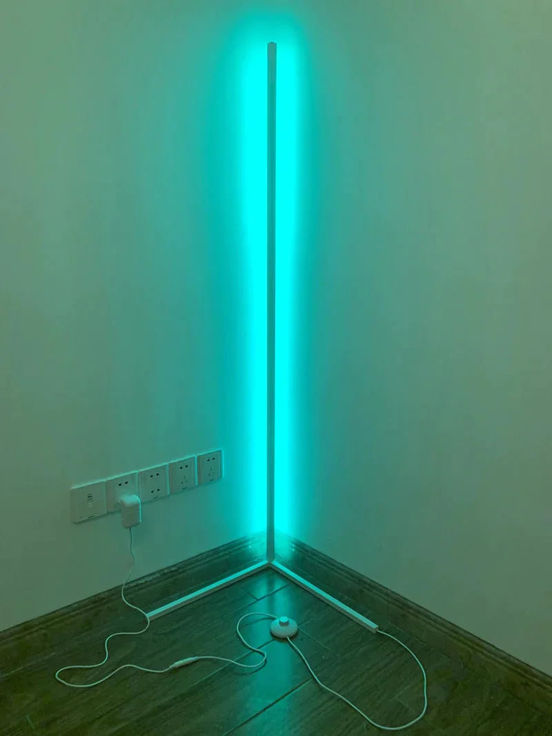 Dimming Black White Floor Lamp Modern RGB Remote LED Floor Lamps Standing Lamp simple corner standing Lamp corner light dropship