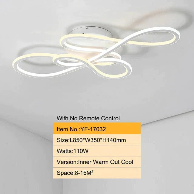 Plafonniers à LED modernes à double lueur pour salon chambre à coucher Lamparas De Techo Plafonniers à intensité variable Luminaires