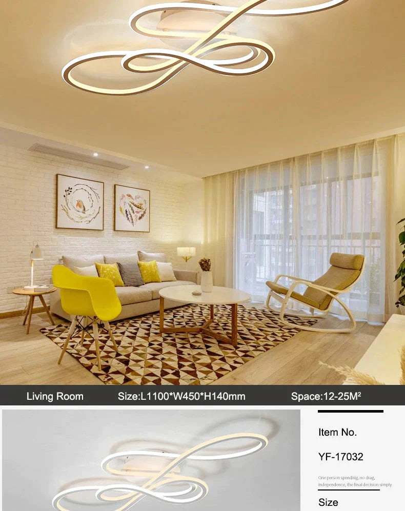 Plafonniers à LED modernes à double lueur pour salon chambre à coucher Lamparas De Techo Plafonniers à intensité variable Luminaires