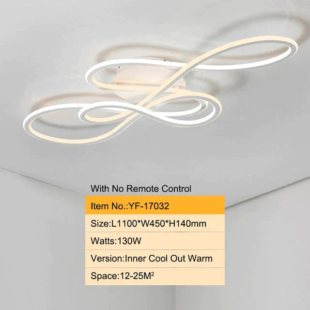 Plafonniers à LED modernes à double lueur pour salon chambre à coucher Lamparas De Techo Plafonniers à intensité variable Luminaires