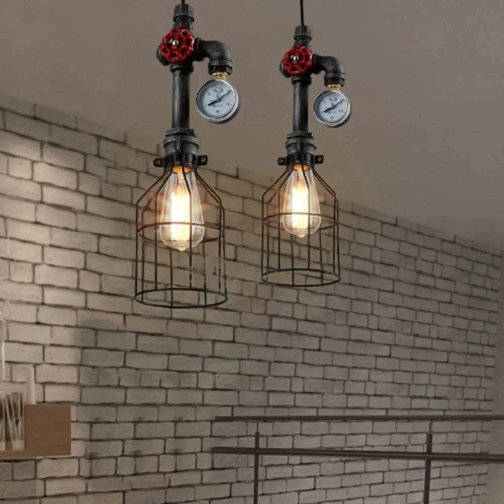 Lampe suspendue de style loft rétro E26/E27, luminaire industriel vintage pour bar, salle à manger, salon