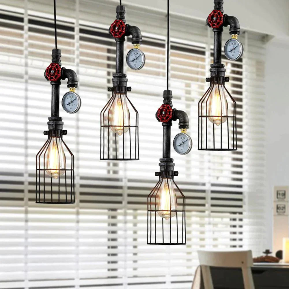 Lampe suspendue de style loft rétro E26/E27, luminaire industriel vintage pour bar, salle à manger, salon