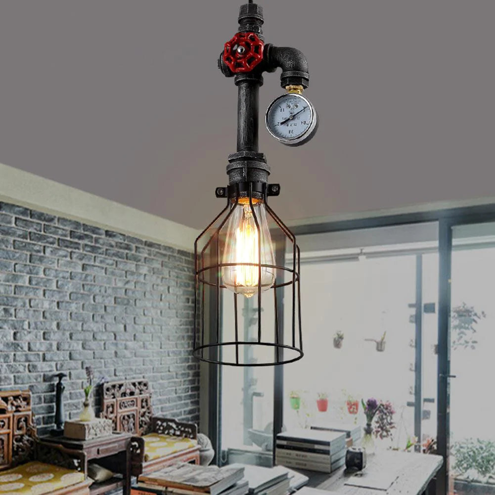 Lampe suspendue de style loft rétro E26/E27, luminaire industriel vintage pour bar, salle à manger, salon