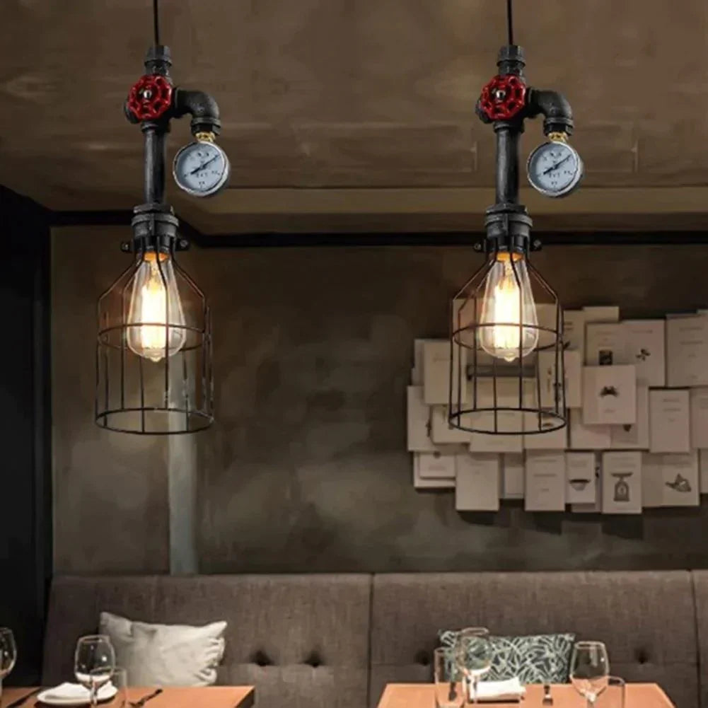 Lampe suspendue de style loft rétro E26/E27, luminaire industriel vintage pour bar, salle à manger, salon