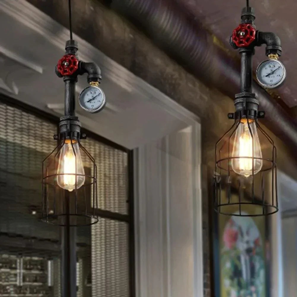 Lampe suspendue de style loft rétro E26/E27, luminaire industriel vintage pour bar, salle à manger, salon