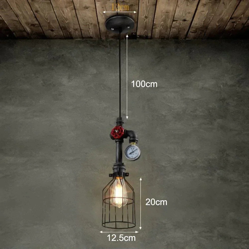 Lampe suspendue de style loft rétro E26/E27, luminaire industriel vintage pour bar, salle à manger, salon