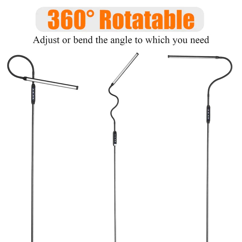 Eu/Us Plug Adjustable Height Floor Lamps For Led Light Clamp Remote Control Dimmable Reading Desktop