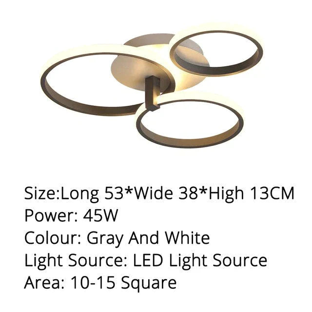 Grey Color Round Led Pendant Lights For Bedroom Home Modern Lamp Fixtures Lustre Plafonnier Dimmable