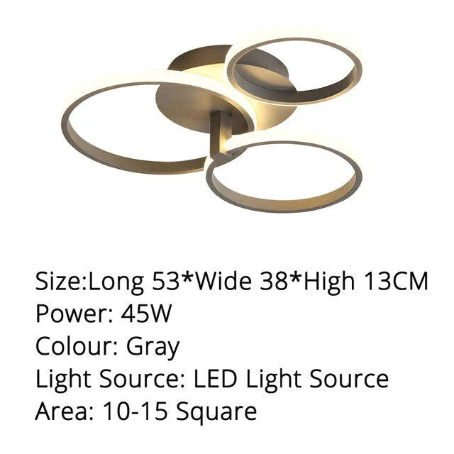 Grey Color Round LED Pendant Lights For Bedroom Home Modern Lamp Fixtures Lustre Plafonnier Dimmable Remote Control Lighting
