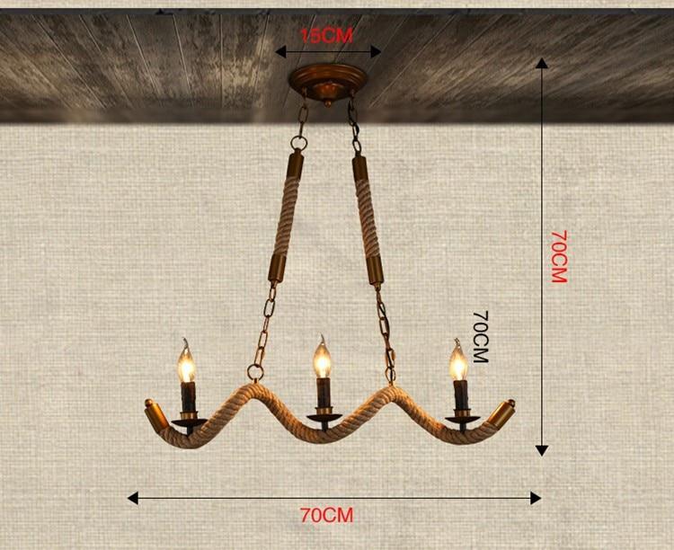 Handmade Vintage Pendant Lights Loft Rope Pendants Lamps Industrial Retro Edison Lamp Lustres De Teto Suspension For Kitchen