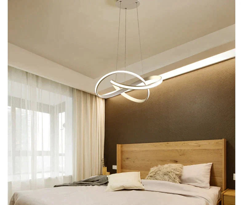 Lampes suspendues à LED pour magasin, bar, salle à manger, cuisine, chambre, corps en aluminium, télécommande, lampes suspendues blanches/noires, livraison gratuite