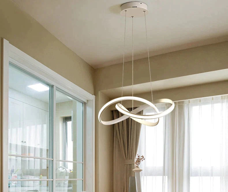 Lampes suspendues à LED pour magasin, bar, salle à manger, cuisine, chambre, corps en aluminium, télécommande, lampes suspendues blanches/noires, livraison gratuite