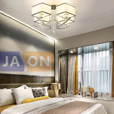 Led E27 Modern Iron Crystal Fabric LED Lamp.LED Light.Ceiling Lights.LED Ceiling Light.Ceiling Lamp For Foyer Bedroom