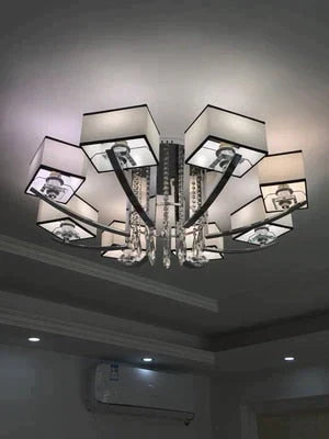 Led E27 Modern Iron Crystal Fabric Led Lamp.led Light.ceiling Lights.led Ceiling Lamp For Foyer