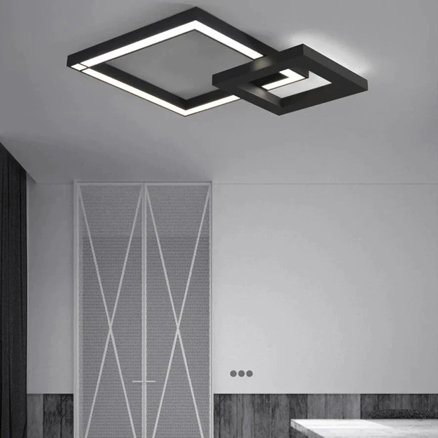 LED Modern Geometric Iron Acryl Black White LED Lamp.LED Light.Ceiling Lights.LED Ceiling Light.Ceiling Lamp For Foyer Bedroom