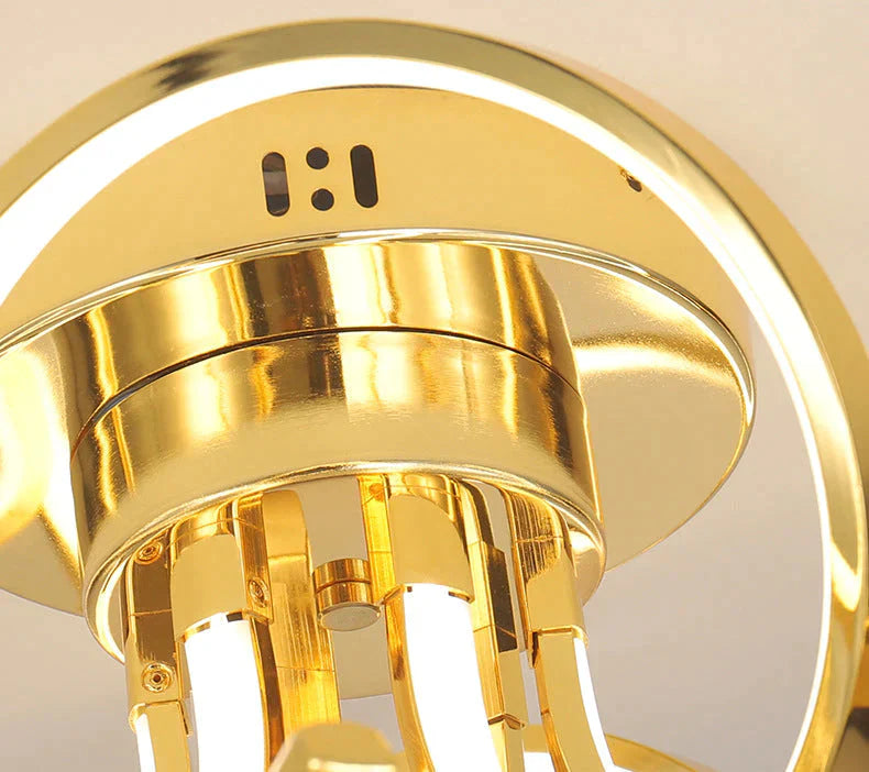 Lampe LED moderne en fer et cristal en aluminium et acrylique. Lumière LED. Lampes suspendues. Lampe suspendue à LED. Lampe suspendue pour le hall de la chambre