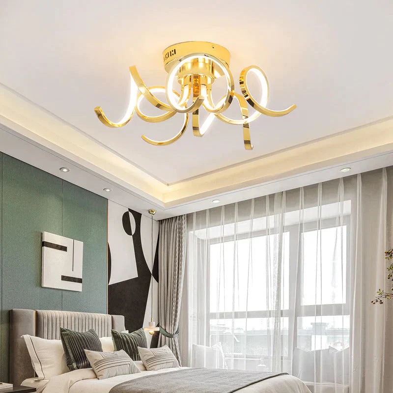 Lampe LED moderne en fer et cristal en aluminium et acrylique. Lumière LED. Lampes suspendues. Lampe suspendue à LED. Lampe suspendue pour le hall de la chambre