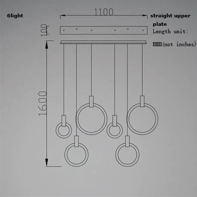 LED Nordic Wooden Iron Acryl Rings DIY LED Lamp LED Light.Pendant Lights.Pendant Lamp.Pendant light For Dinning Room Foyer