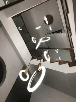 LED Nordic Wooden Iron Acryl Rings DIY LED Lamp LED Light.Pendant Lights.Pendant Lamp.Pendant light For Dinning Room Foyer