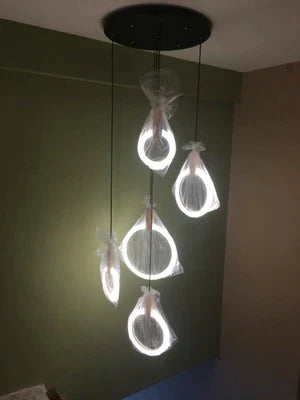LED Nordic Wooden Iron Acryl Rings DIY LED Lamp LED Light.Pendant Lights.Pendant Lamp.Pendant light For Dinning Room Foyer