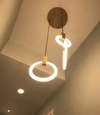 LED Nordic Wooden Iron Acryl Rings DIY LED Lamp LED Light.Pendant Lights.Pendant Lamp.Pendant light For Dinning Room Foyer