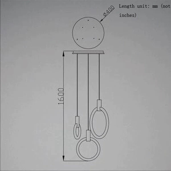 LED Nordic Wooden Iron Acryl Rings DIY LED Lamp LED Light.Pendant Lights.Pendant Lamp.Pendant light For Dinning Room Foyer
