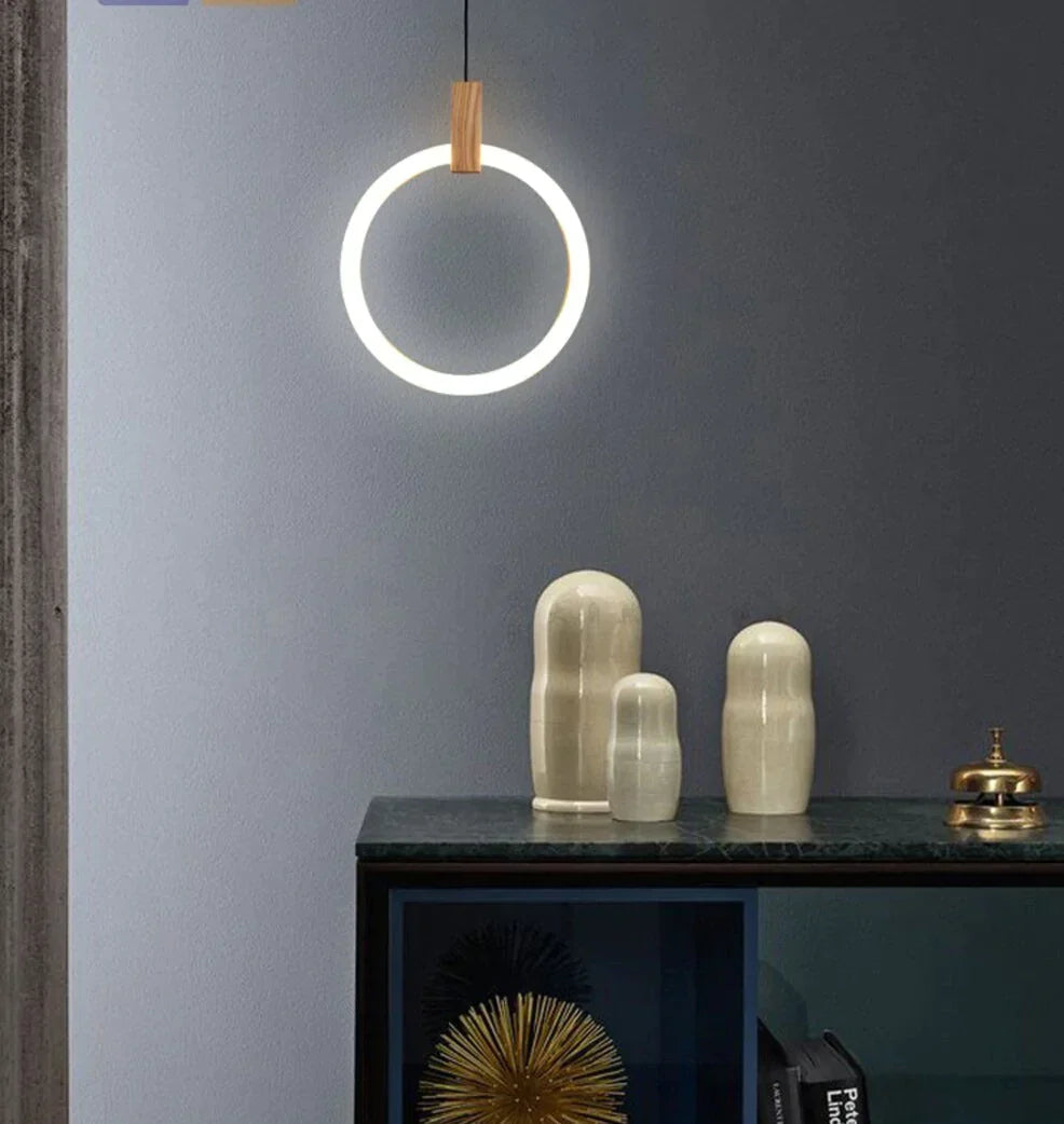 LED Nordic Wooden Iron Acryl Rings DIY LED Lamp LED Light.Pendant Lights.Pendant Lamp.Pendant light For Dinning Room Foyer