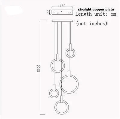 LED Nordic Wooden Iron Acryl Rings DIY LED Lamp LED Light.Pendant Lights.Pendant Lamp.Pendant light For Dinning Room Foyer