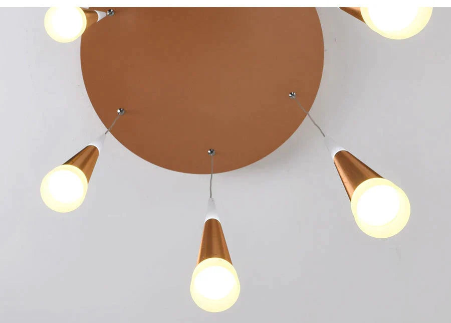 LED Simple Pendant Lights Gold Lamp For Living Room  Lustre Pendant Lights Pendant Ceiling Fixtures