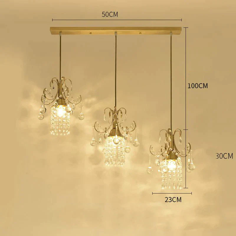 Luxury Single Head Crystal Dining Room Pendant Light