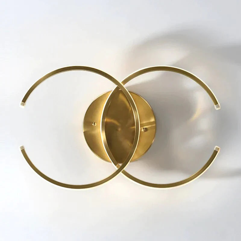Plafonnier LED moderne et variable pour salon, plafonnier en cuivre, luminaires de cuisine, chambre à coucher, éclairage LED avec télécommande