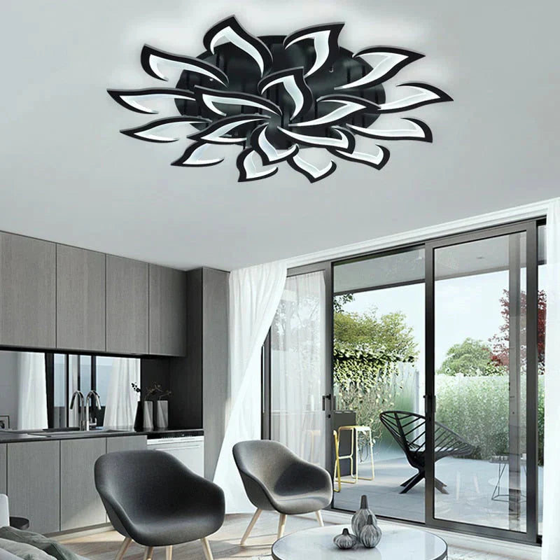 Plafonnier LED noir de créateur de mode moderne Art déco lampe suspendue pour cuisine salon loft chambre maison Fxture
