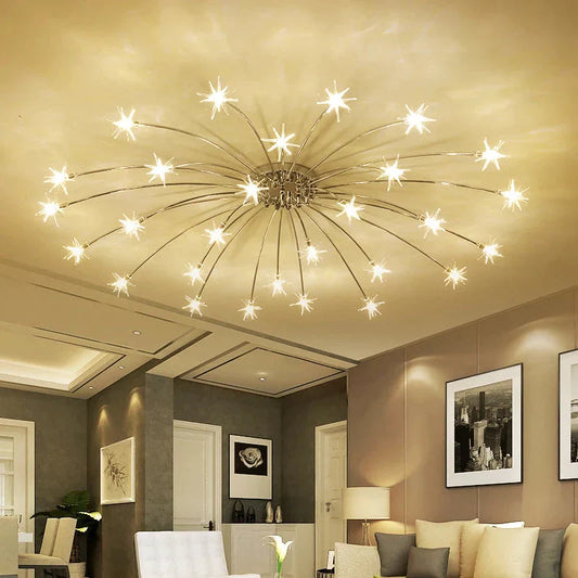 Modern Ice Flower Glass Ceiling light Bedroom Kitchen Children Room Sky Star Ceiling Lamp Designer Lighting Fixtures