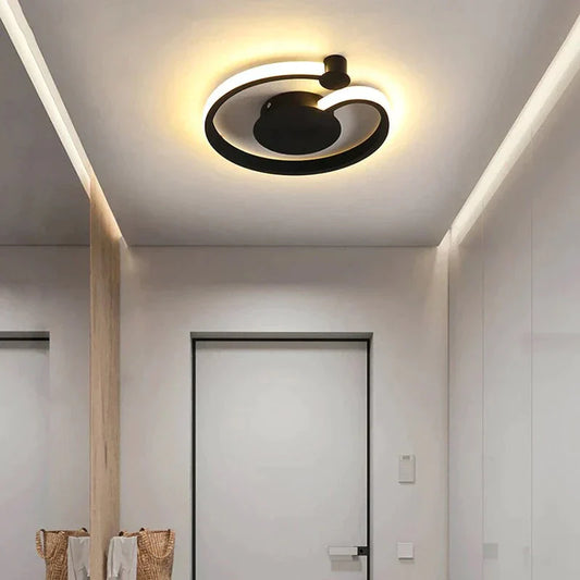 Modern LED Ceiling Light Warm Or Cool White For Living Room Corridor Balcony Surface Mounted Lights White Black Body Color Dero